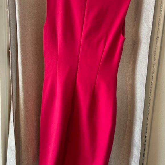 Bright Tulip Pink Women's Dress by Tahari Size 10 - Picture 3 of 3